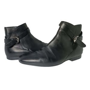 GUCCI MEN'S ANKLE BOOT WITH BUCKLE BLACK NOIR Size 9.5 D